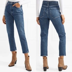 AGOLDE Riley High Rise Straight Cropped Jeans Air Blue Size 24